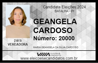 Candidato GEANGELA CARDOSO 2024 - BATALHA - Eleições