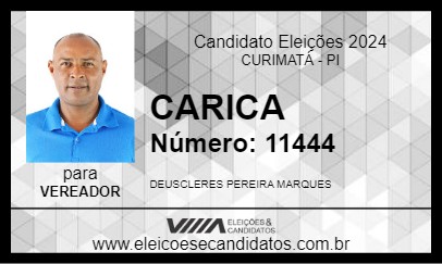 Candidato CARICA 2024 - CURIMATÁ - Eleições