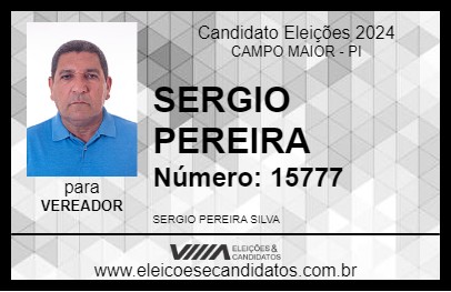 Candidato SERGIO PEREIRA 2024 - CAMPO MAIOR - Eleições