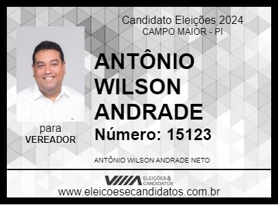 Candidato ANTÔNIO WILSON ANDRADE 2024 - CAMPO MAIOR - Eleições