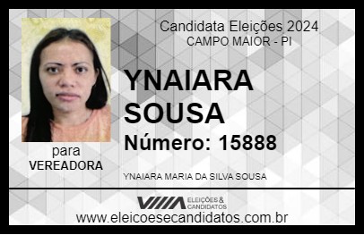 Candidato YNAIARA SOUSA 2024 - CAMPO MAIOR - Eleições