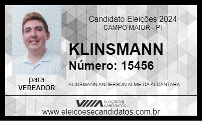 Candidato KLINSMANN 2024 - CAMPO MAIOR - Eleições