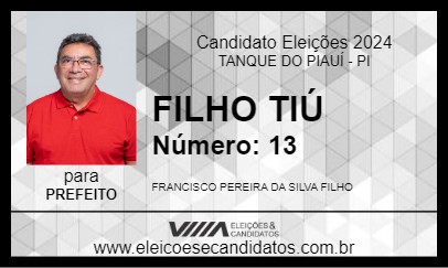 Candidato FILHO TIÚ 2024 - TANQUE DO PIAUÍ - Eleições