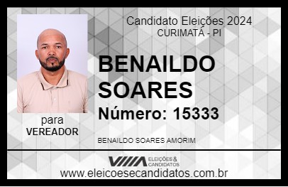 Candidato BENAILDO SOARES 2024 - CURIMATÁ - Eleições