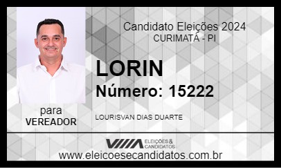 Candidato LORIN 2024 - CURIMATÁ - Eleições