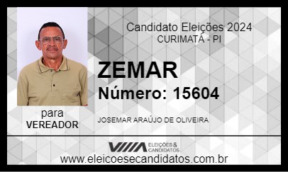 Candidato ZEMAR 2024 - CURIMATÁ - Eleições