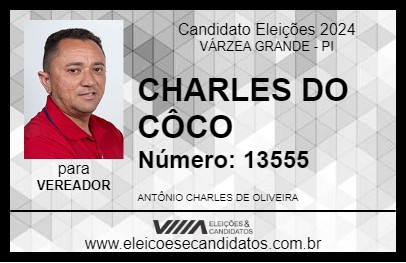 Candidato CHARLES DO CÔCO 2024 - VÁRZEA GRANDE - Eleições