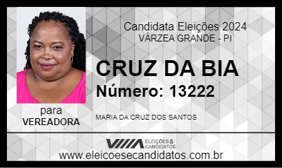 Candidato CRUZ DA BIA 2024 - VÁRZEA GRANDE - Eleições