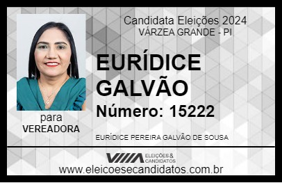 Candidato EURÍDICE GALVÃO 2024 - VÁRZEA GRANDE - Eleições