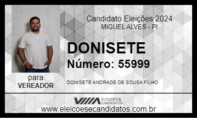 Candidato DONISETE 2024 - MIGUEL ALVES - Eleições