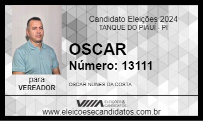 Candidato OSCAR 2024 - TANQUE DO PIAUÍ - Eleições