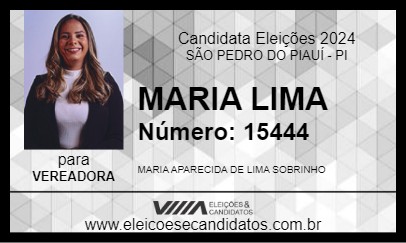 Candidato MARIA LIMA 2024 - SÃO PEDRO DO PIAUÍ - Eleições