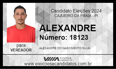 Candidato ALEXANDRE 2024 - CAJUEIRO DA PRAIA - Eleições