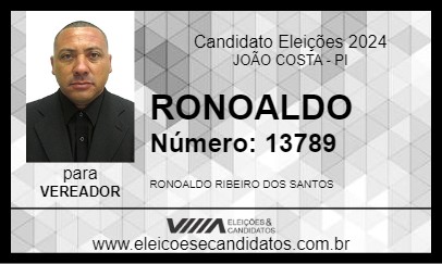 Candidato RONOALDO 2024 - JOÃO COSTA - Eleições