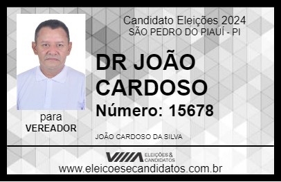 Candidato DR JOÃO CARDOSO 2024 - SÃO PEDRO DO PIAUÍ - Eleições