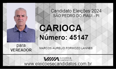 Candidato CARIOCA 2024 - SÃO PEDRO DO PIAUÍ - Eleições