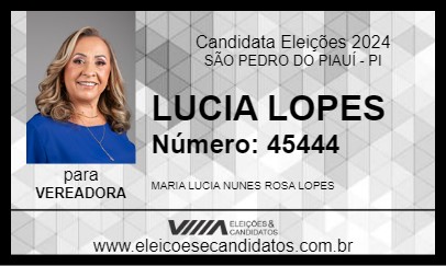 Candidato LUCIA LOPES 2024 - SÃO PEDRO DO PIAUÍ - Eleições