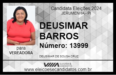 Candidato DEUSIMAR BARROS 2024 - JERUMENHA - Eleições