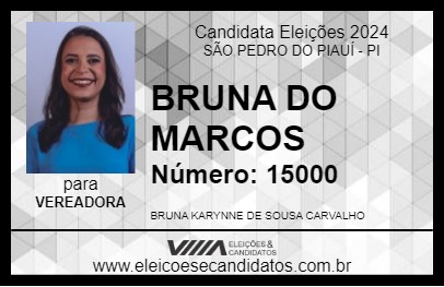 Candidato BRUNA DO MARCOS 2024 - SÃO PEDRO DO PIAUÍ - Eleições