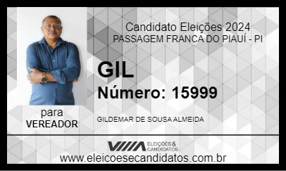 Candidato GIL 2024 - PASSAGEM FRANCA DO PIAUÍ - Eleições