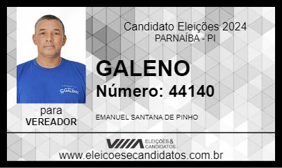 Candidato GALENO 2024 - PARNAÍBA - Eleições