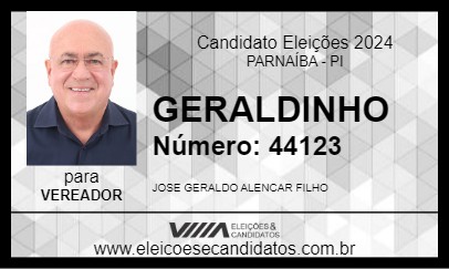 Candidato GERALDINHO 2024 - PARNAÍBA - Eleições