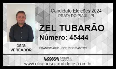 Candidato ZEL TUBARÃO 2024 - PRATA DO PIAUÍ - Eleições