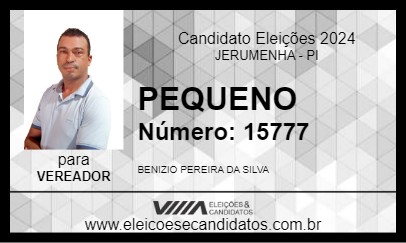 Candidato PEQUENO 2024 - JERUMENHA - Eleições