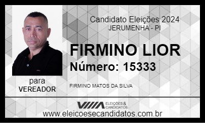 Candidato FIRMINO LIOR 2024 - JERUMENHA - Eleições