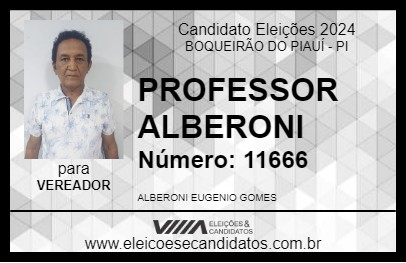 Candidato PROFESSOR ALBERONI 2024 - BOQUEIRÃO DO PIAUÍ - Eleições