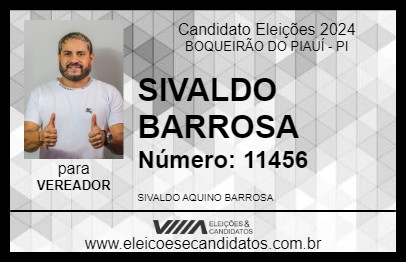 Candidato SIVALDO BARROSA 2024 - BOQUEIRÃO DO PIAUÍ - Eleições