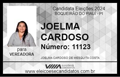 Candidato JOELMA CARDOSO 2024 - BOQUEIRÃO DO PIAUÍ - Eleições