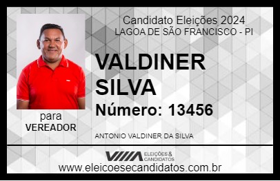 Candidato VALDINER SILVA 2024 - LAGOA DE SÃO FRANCISCO - Eleições