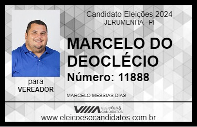 Candidato MARCELO DO DEOCLÉCIO 2024 - JERUMENHA - Eleições