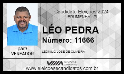 Candidato LÉO PEDRA 2024 - JERUMENHA - Eleições