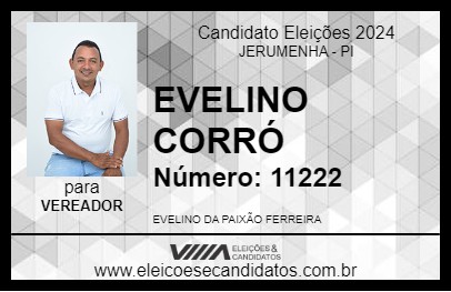 Candidato EVELINO CORRÓ 2024 - JERUMENHA - Eleições