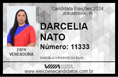 Candidato DARCELIA NATO 2024 - JERUMENHA - Eleições