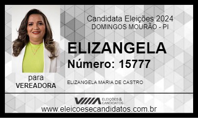 Candidato ELIZANGELA 2024 - DOMINGOS MOURÃO - Eleições