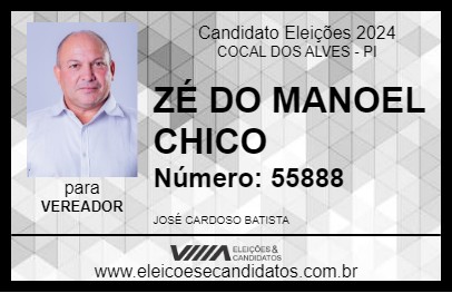 Candidato ZÉ DO MANOEL CHICO 2024 - COCAL DOS ALVES - Eleições