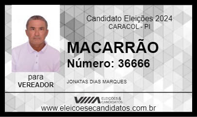 Candidato MACARRÃO 2024 - CARACOL - Eleições