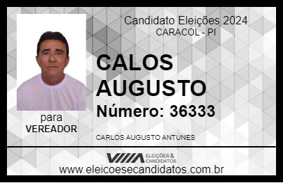 Candidato CALOS AUGUSTO 2024 - CARACOL - Eleições