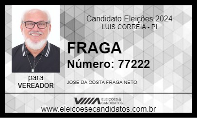 Candidato FRAGA 2024 - LUIS CORREIA - Eleições