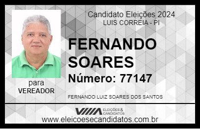 Candidato FERNANDO SOARES 2024 - LUIS CORREIA - Eleições