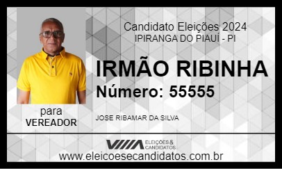 Candidato RIBINHA DE NATO 2024 - IPIRANGA DO PIAUÍ - Eleições