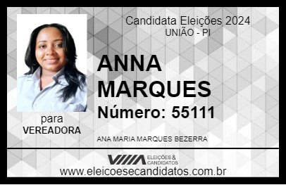 Candidato ANNA MARQUES 2024 - UNIÃO - Eleições