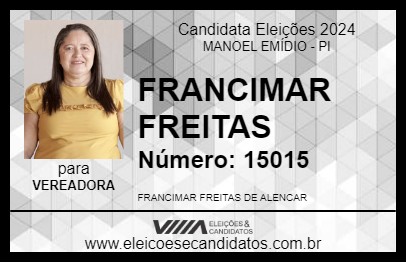 Candidato FRANCIMAR FREITAS 2024 - MANOEL EMÍDIO - Eleições