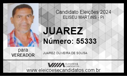 Candidato JUAREZ 2024 - ELISEU MARTINS - Eleições