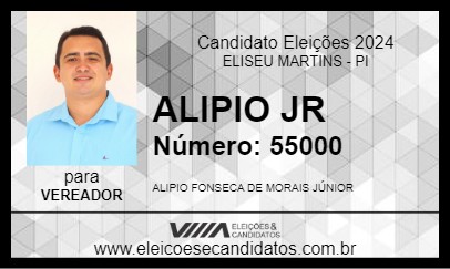 Candidato ALIPIO JR 2024 - ELISEU MARTINS - Eleições