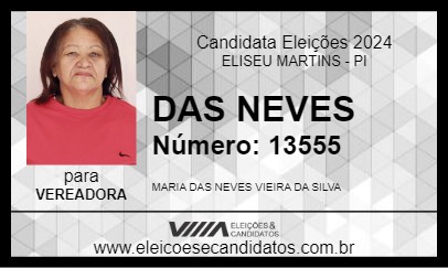 Candidato DAS NEVES 2024 - ELISEU MARTINS - Eleições