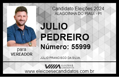 Candidato JULIO PEDREIRO 2024 - ALAGOINHA DO PIAUÍ - Eleições